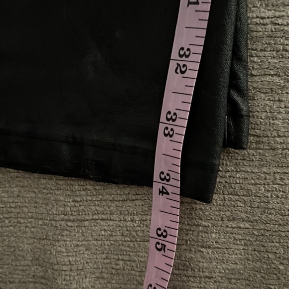 Black Leather Look Trousers - Picture 5 of 8